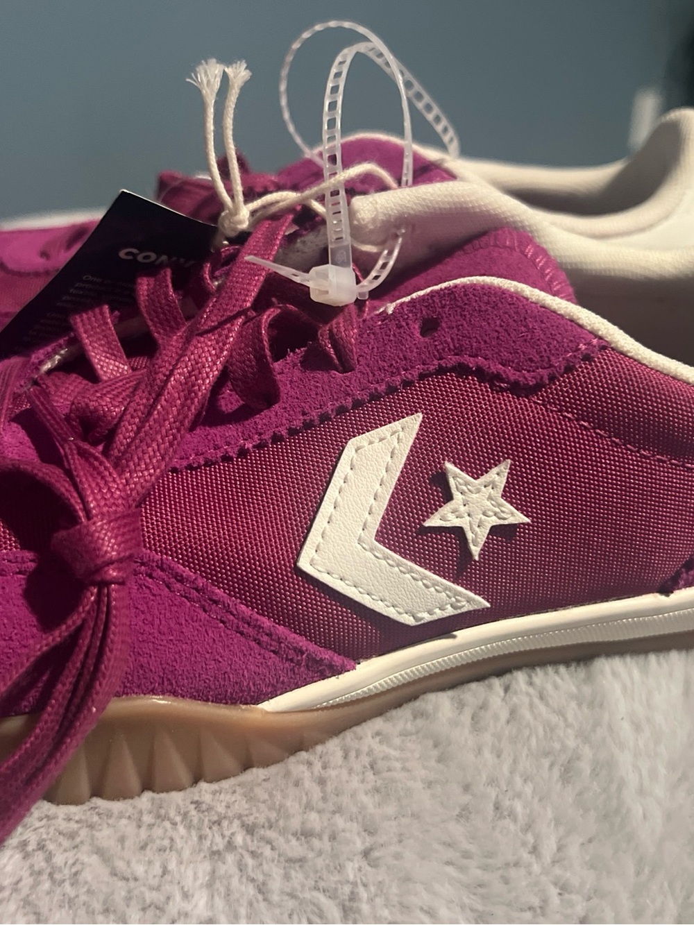 Converse Women's Magenta Suede & Canvas Low-Top Sneakers - Picture 6 of 6